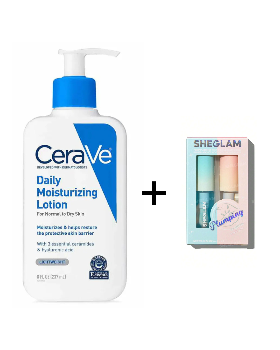 CeraVe Moisturizing Lotion+ Sheglam Gloss Duo
