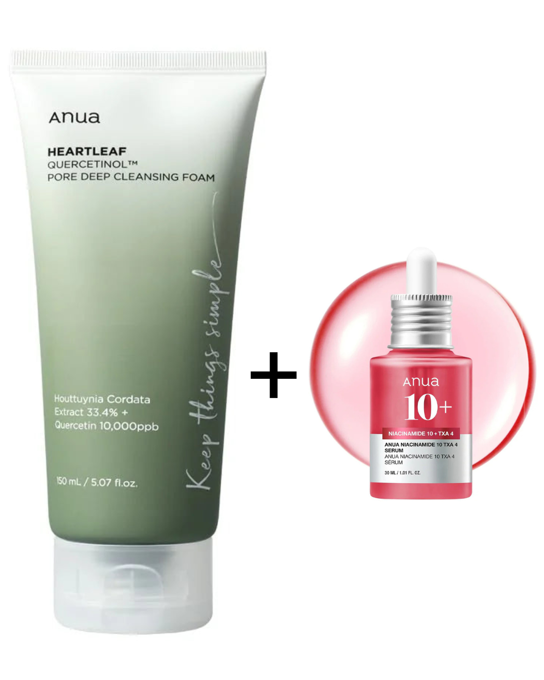 Anua Cleanser + Serum