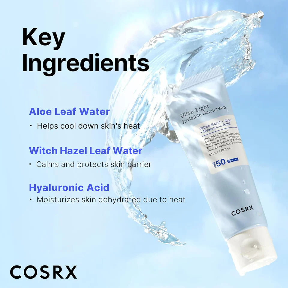 COSRX ULTRA-LIGHT INVISIBLE SUNSCREEN SPF50 PA++++
