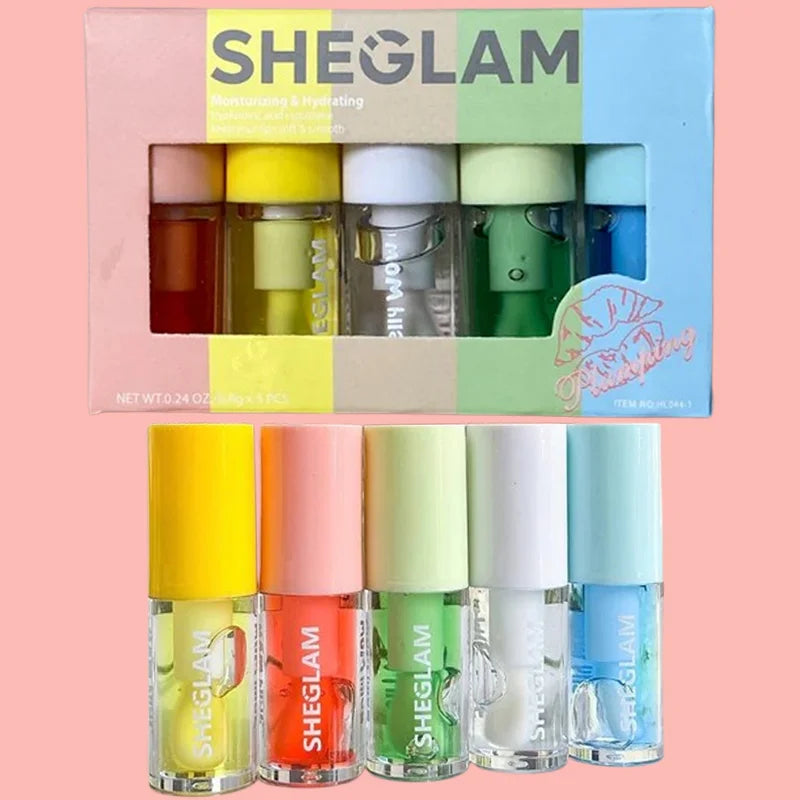 Sheglam Jelly Wow Hydrating lip oil Set of 5 shades