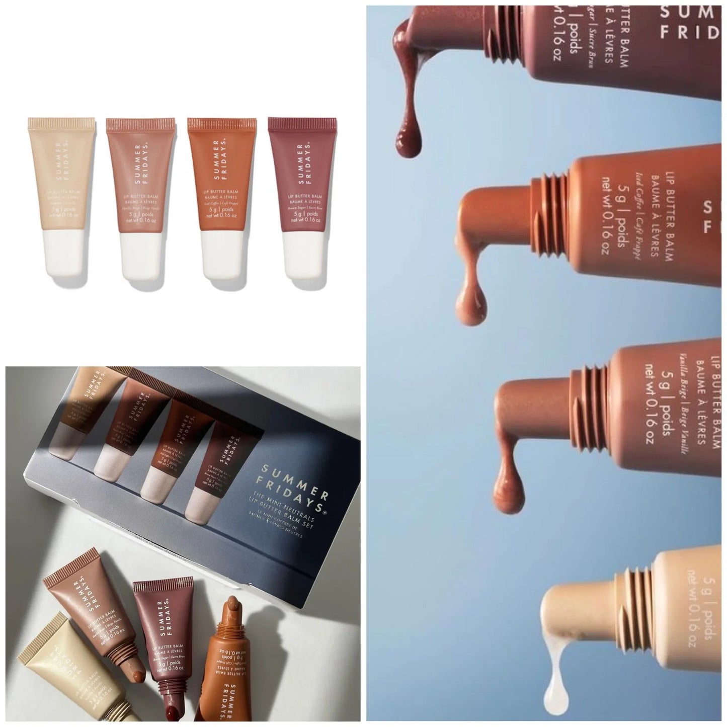 Summer Fridays The Mini Neutrals Lip Butter Balm Set