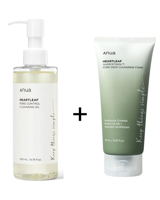 Anua Cleansing Oil + Cleansing Foam
